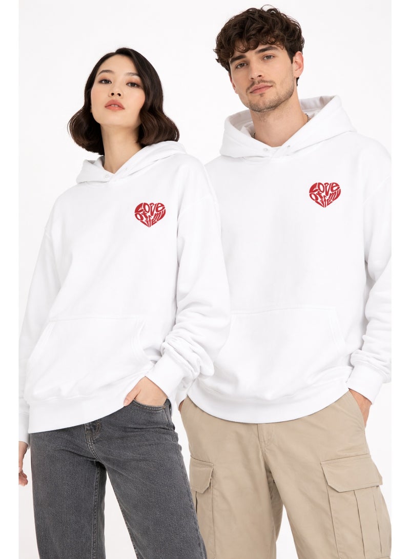 Premium Apparel Love Of My Life Hoodie White [VALENTINES DAY HOODIE] - Image 2